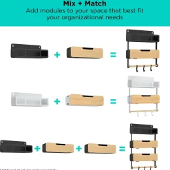 White Hanging / Magnetic Rack System-Shelf W/ Door