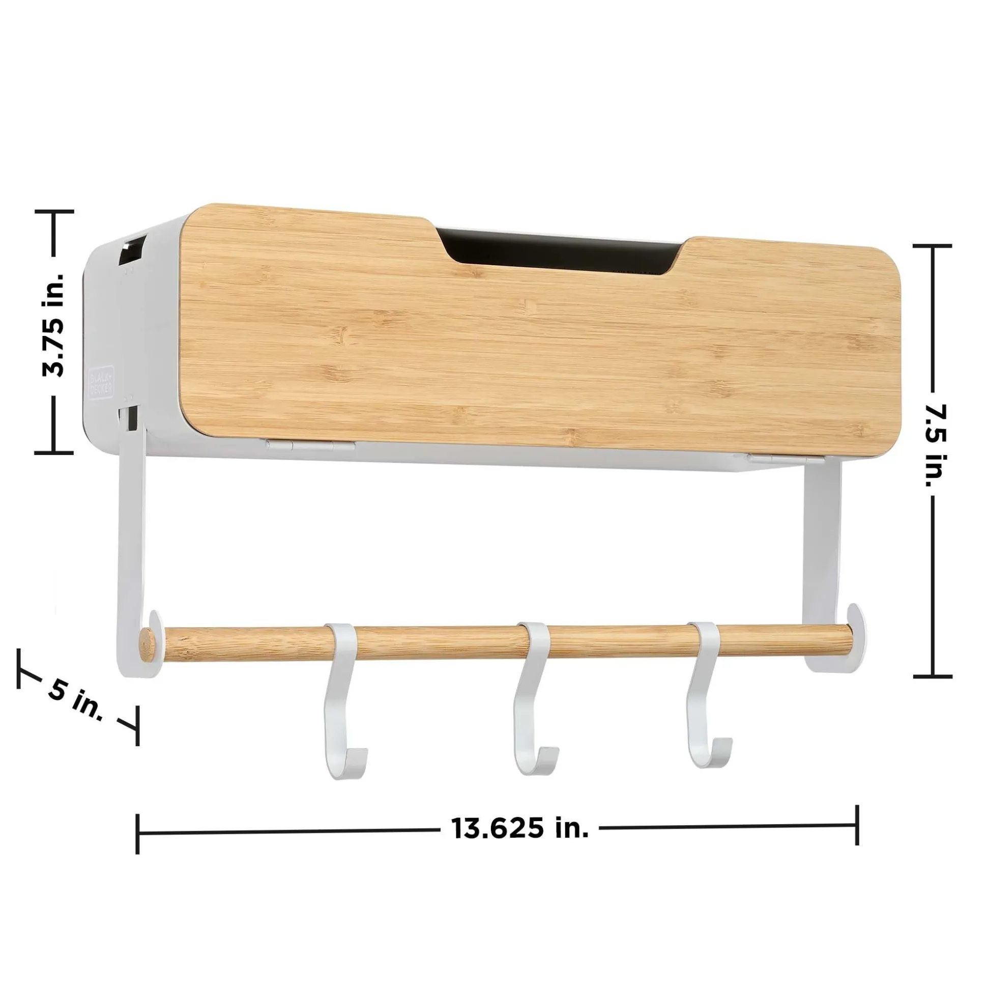 White Hanging / Magnetic Rack System-Shelf W/ Door