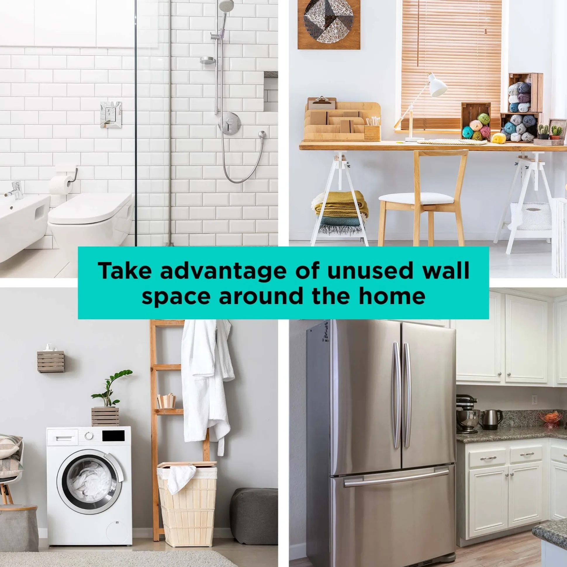 White Hanging / Magnetic Rack System-Shelf W/ Door